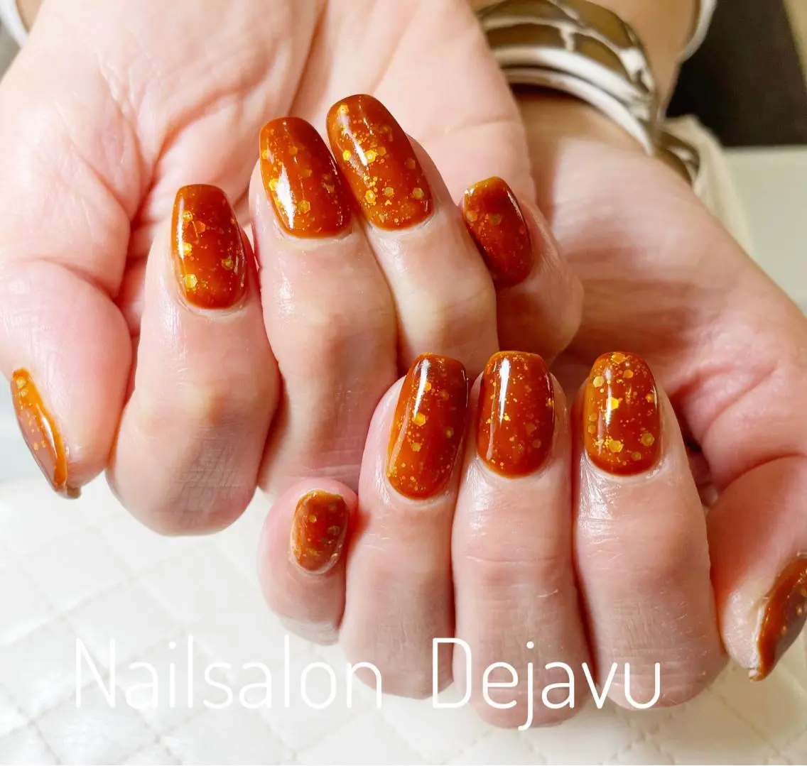 ネイル アートネイル キラキラネイル ラメ(グリッター) ワンカラーネイル ハンドネイル Nail salon Dejavu 🌿のネイルデザイン