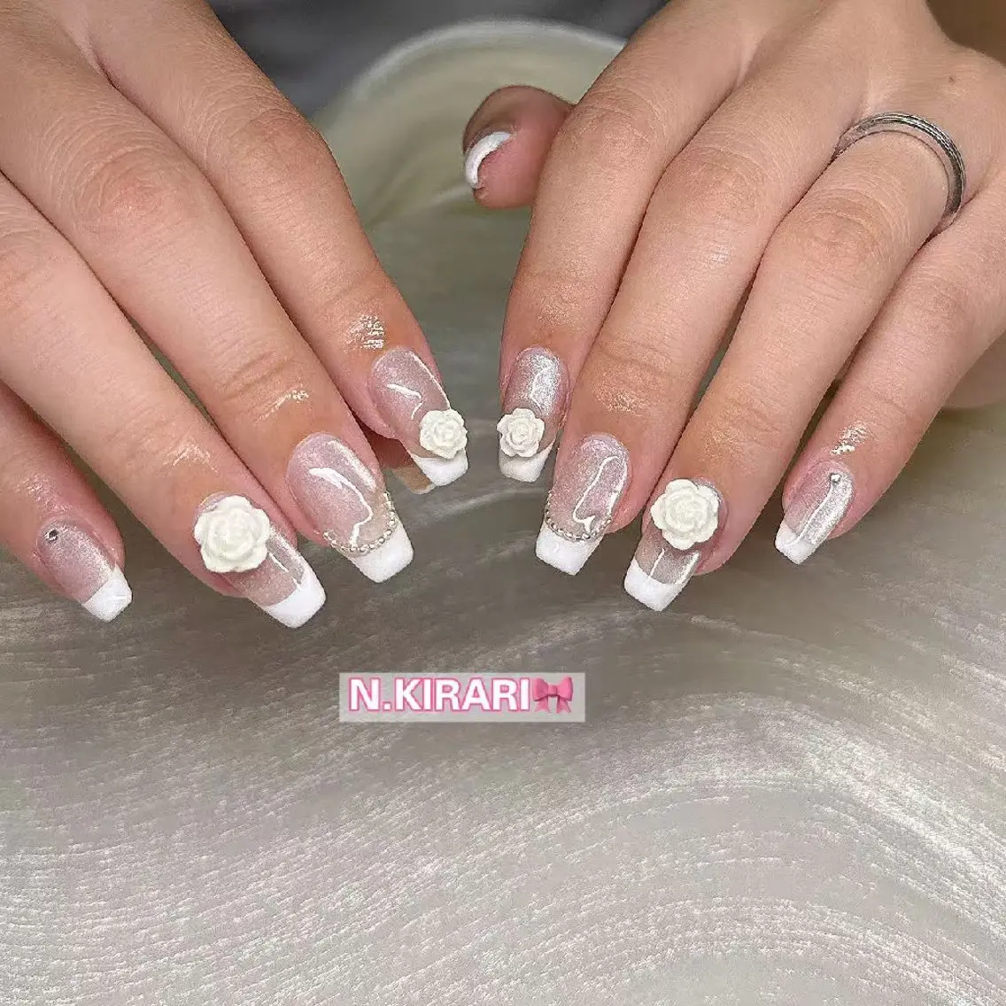 ネイル ハンドネイル ハンドケア 🎀 ユズ 🎀のネイルデザイン