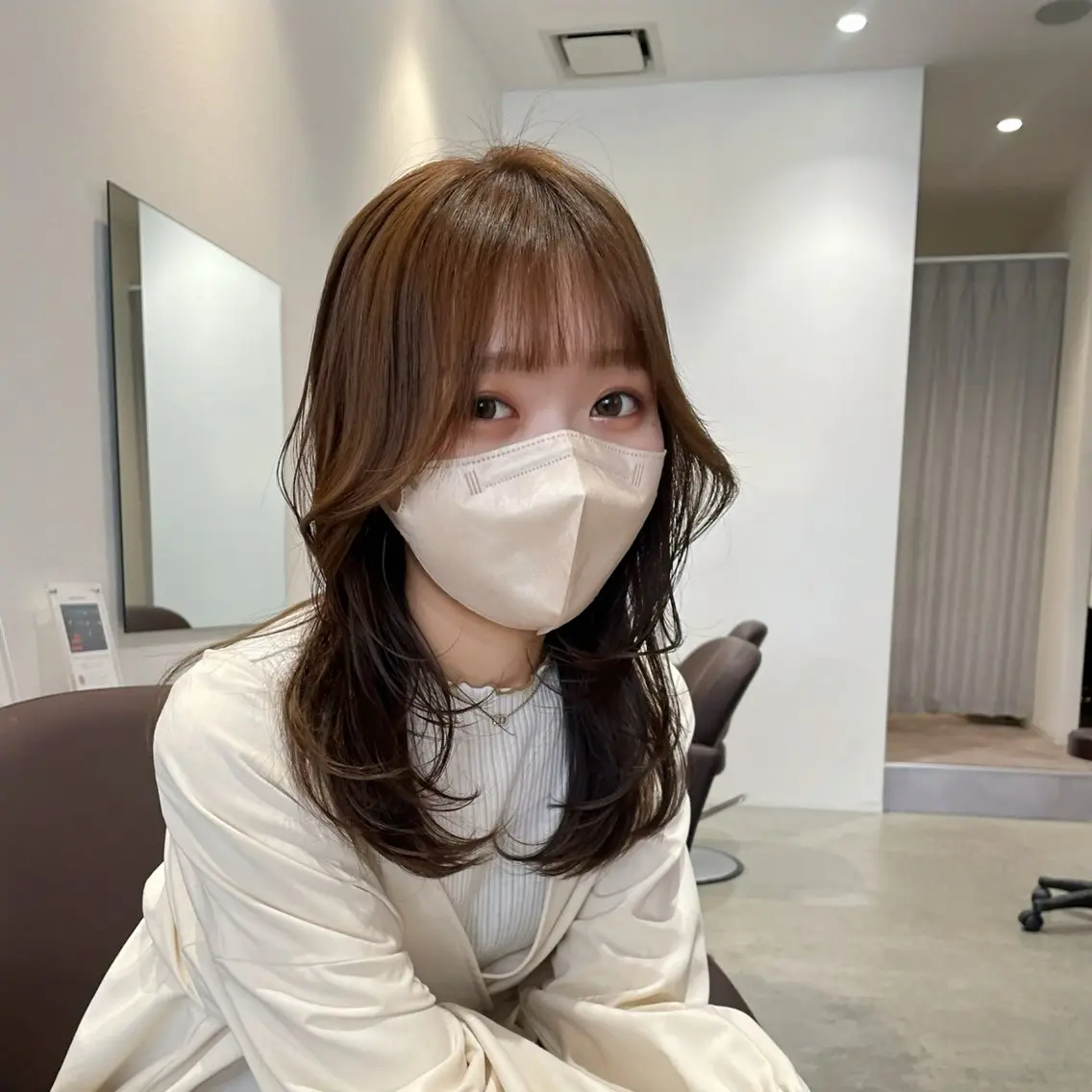 セミロング カラー 韓国風ヘア レイヤーカット カット ヘアカラー トリートメント 北九州美容室 🕊️わかな✂︎のヘアスタイル