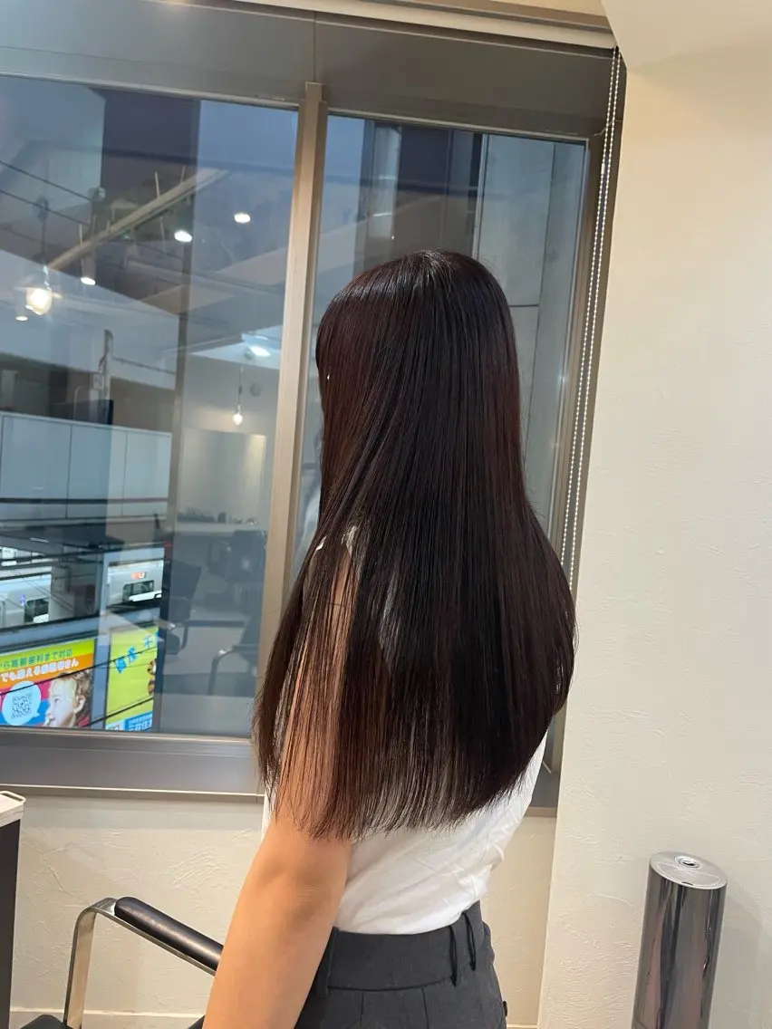 ロング カラー ディープラベンダー ラベンダーカラー tiel 小山莉々のヘアスタイル