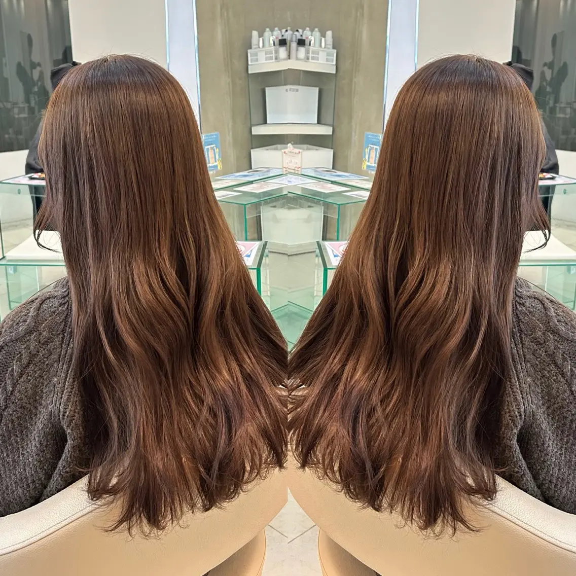ロング カット ヘアカラー パーマ 縮毛矯正 トリートメント エクステ ヘッドスパ ヘアセット 🍀似合わせ透明感 カラーアヤナ🍀のヘアスタイル