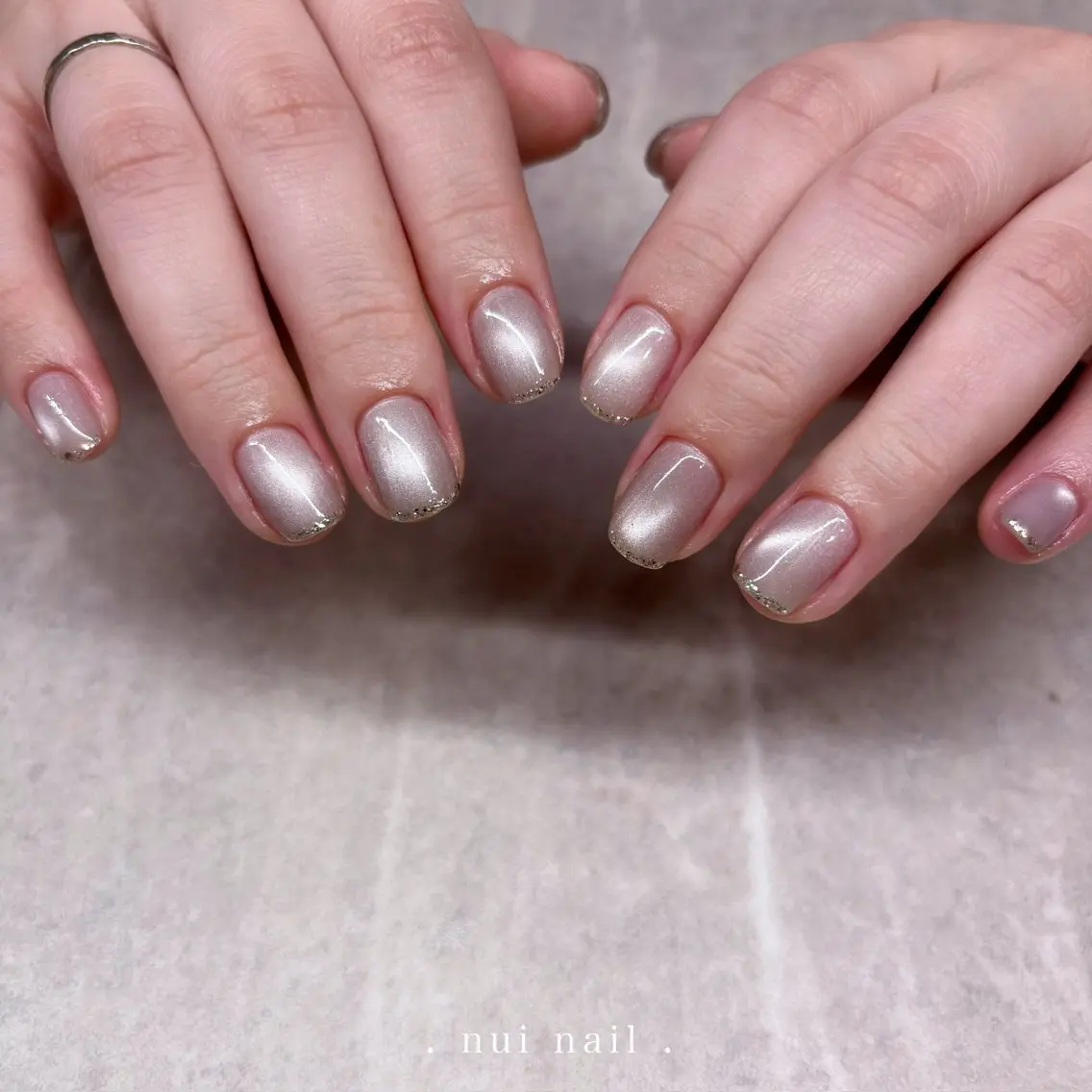 ネイル ラメ(グリッター) マグネットネイル nui nailのネイルデザイン