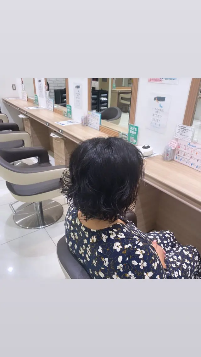 ショート パーマ カット パーマ トリートメント 💫藤井 花梨🧸🛋️のヘアスタイル