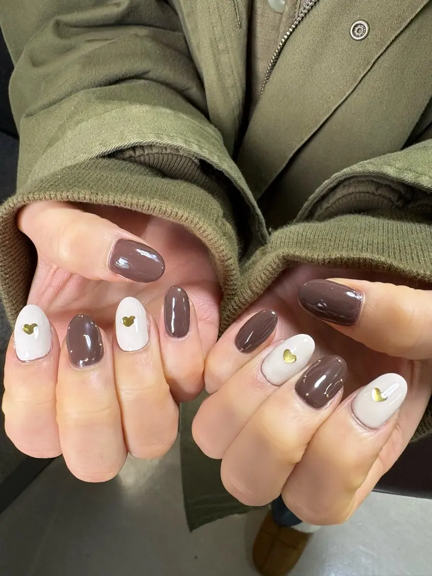 ネイル ハート バレンタイン ハンドネイル フットネイル mieux YUKOのネイルデザイン