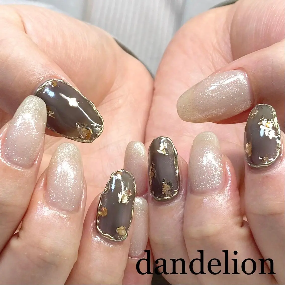 ネイル ハンドネイル ハンドケア dandelion ダンデライオンのネイルデザイン