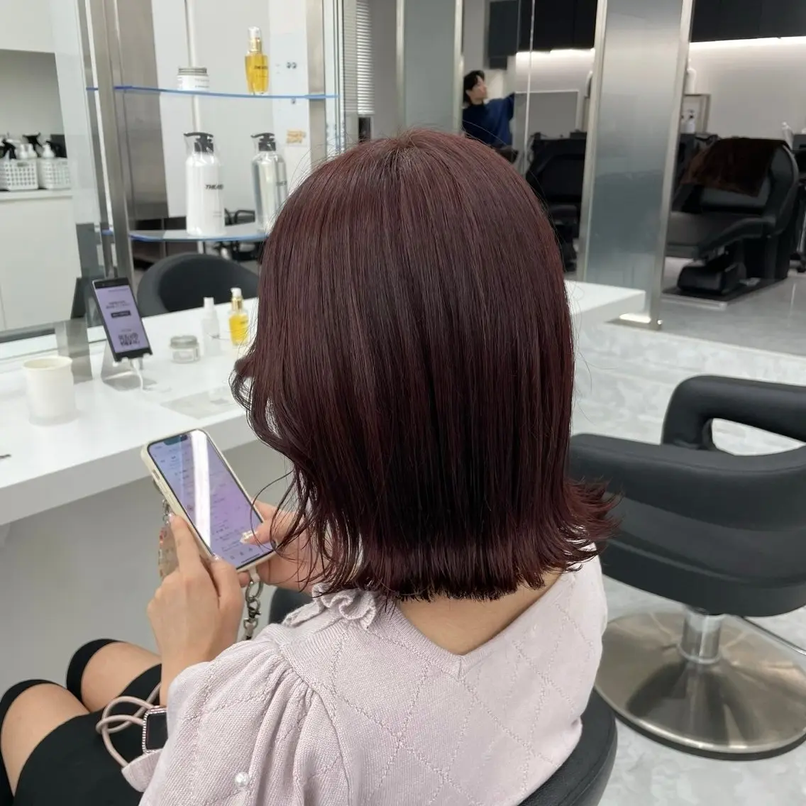 ショート カラー ブラウンカラー レッドカラー レッドブラウン 🫧韓国風透明感 ヘア🫧towaのヘアスタイル