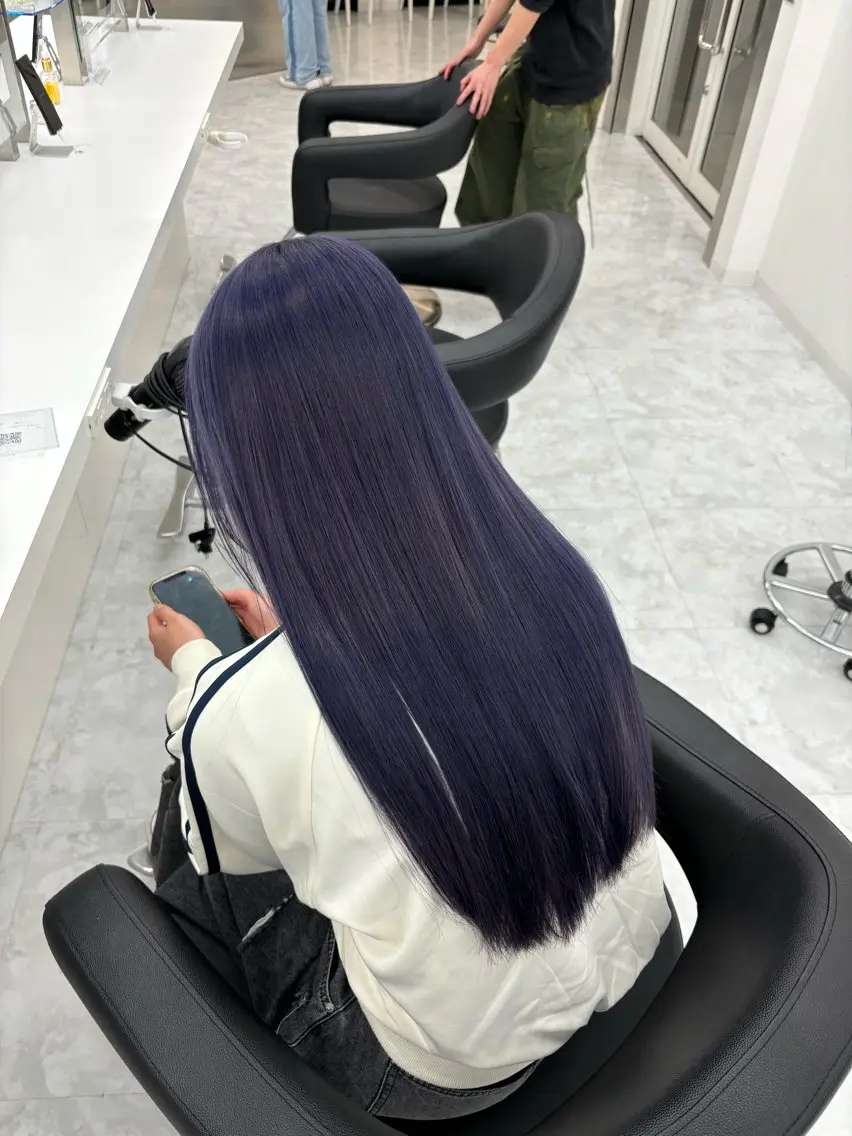 ロング カラー ヘアカラー ヘッドスパ ヘアセット 🫧韓国風透明感 ヘア🫧towaのヘアスタイル