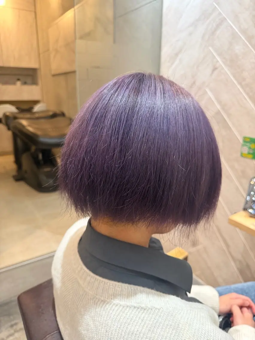 ミディアム カラー ブリーチ ヘアカラー 吉岡 勇海のヘアスタイル