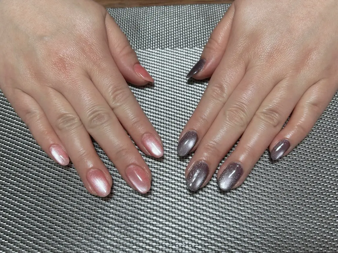 ネイル マグネットネイル マグネットワンカラー ワンカラーネイル ハンドネイル i nailのネイルデザイン