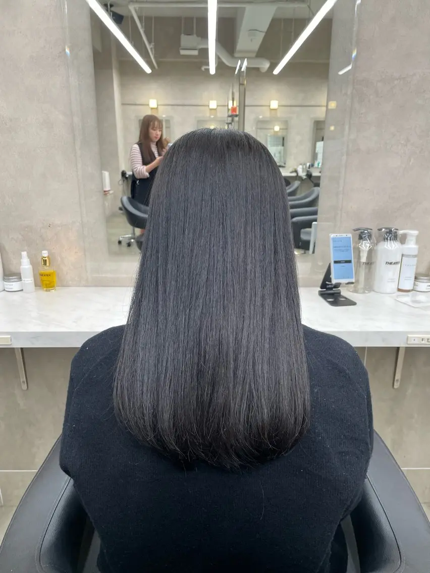ミディアム カラー パーマ ヘアアレンジ メンズ キッズ 韓国系🇰🇷🩶 艶暗髪/MEIのヘアスタイル