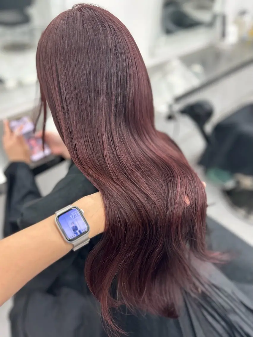 ロング カラー ヘアカラー トリートメント ヘアセット 透明感うる艶カラー 🤍MANAMIのヘアスタイル