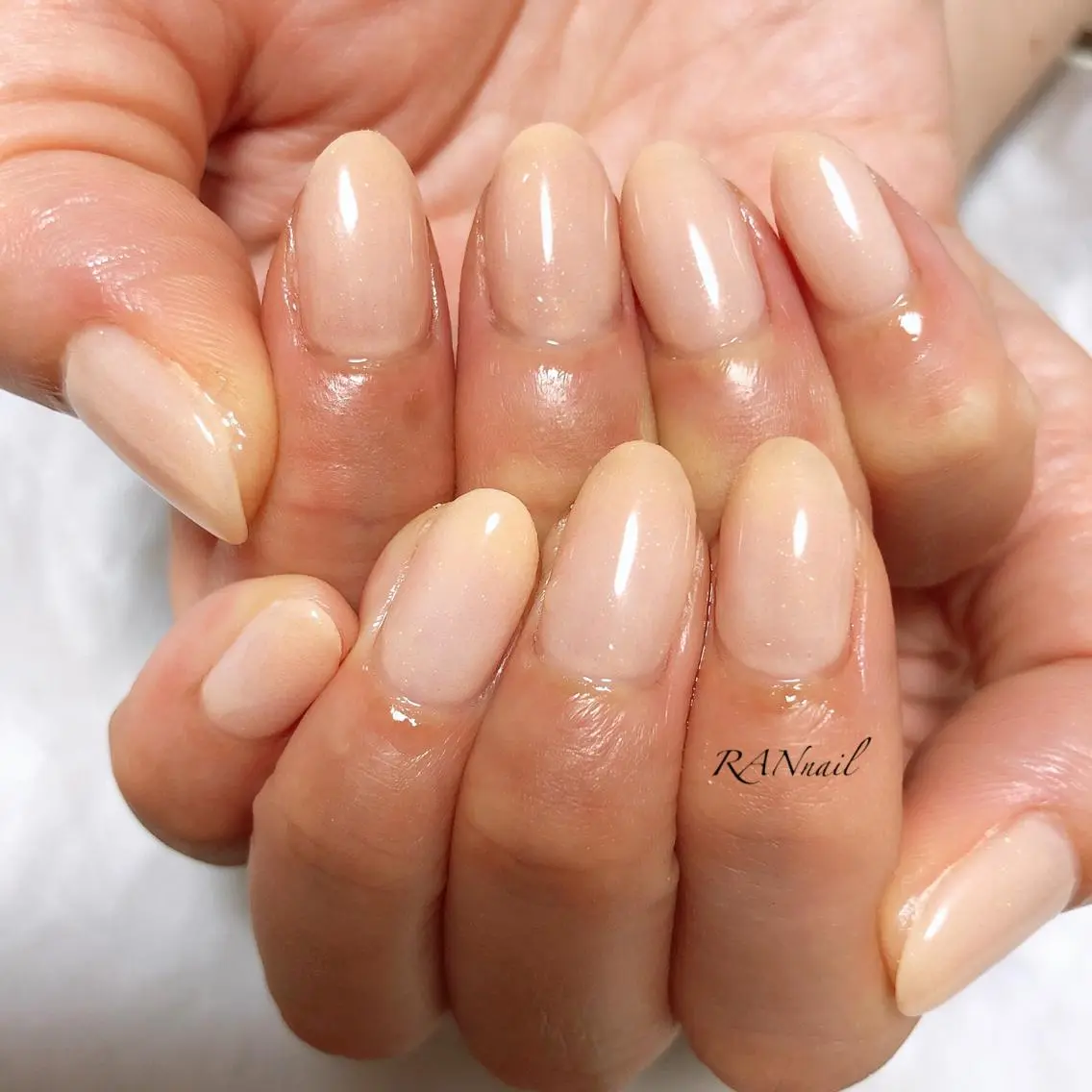 ネイル オフィスネイル ワンカラーネイル 春ネイル ハンドネイル フットネイル RAN nailのネイルデザイン