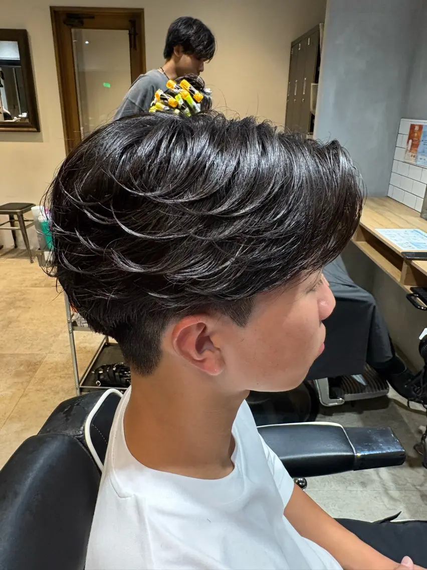 ミディアム パーマ 清水 men'sパーマ特化のヘアスタイル