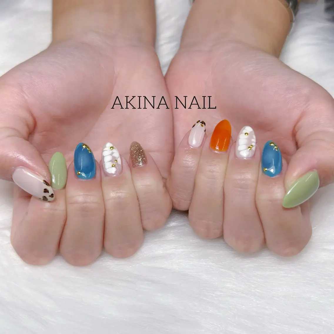 ミディアム ハンドネイル Akina Nail 亀戸のネイルデザイン