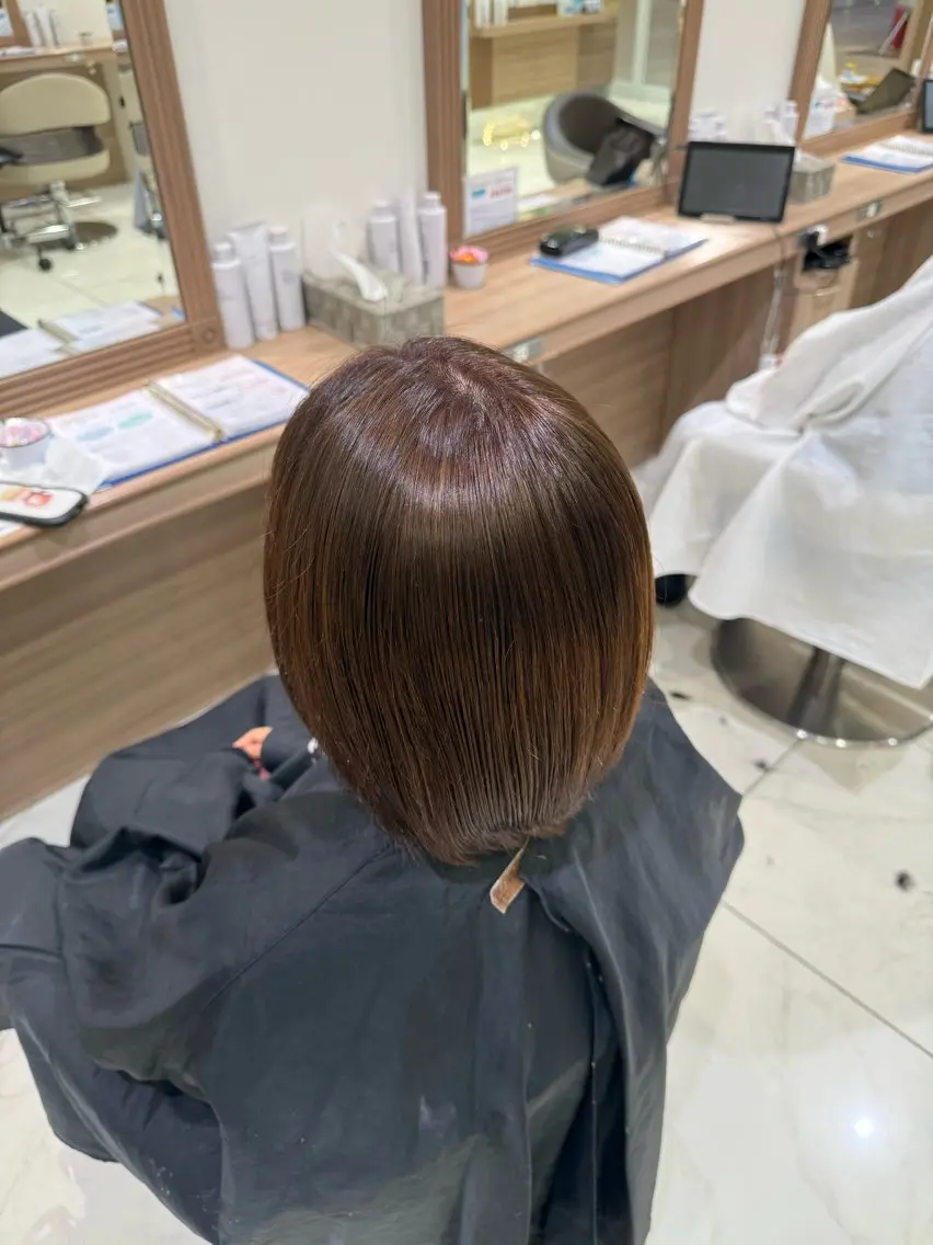 ミディアム カラー ブリーチ ブラウンカラー ヘアカラー 山内 星愛🫧のヘアスタイル