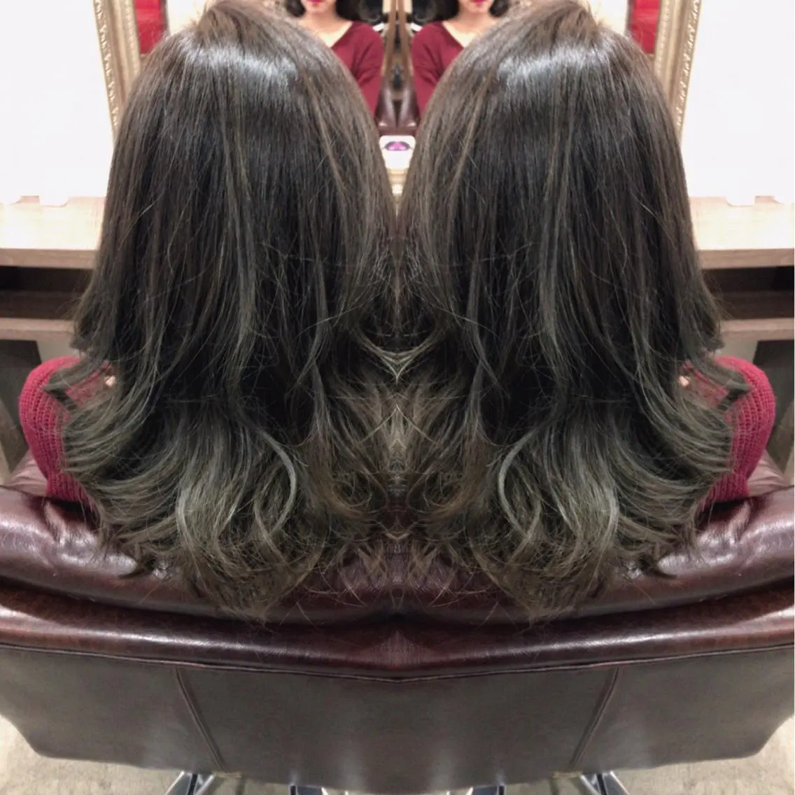 ミディアム カラー レイヤーカット匠 イソザキノリユキのヘアスタイル