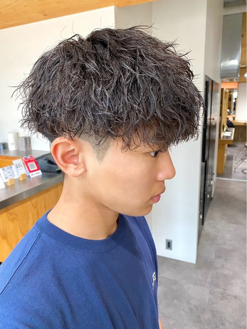 【メンズ】¥1,500 初めてのパーマも◎🌀カット+ツイストスパイラルパーマ🔥の写真