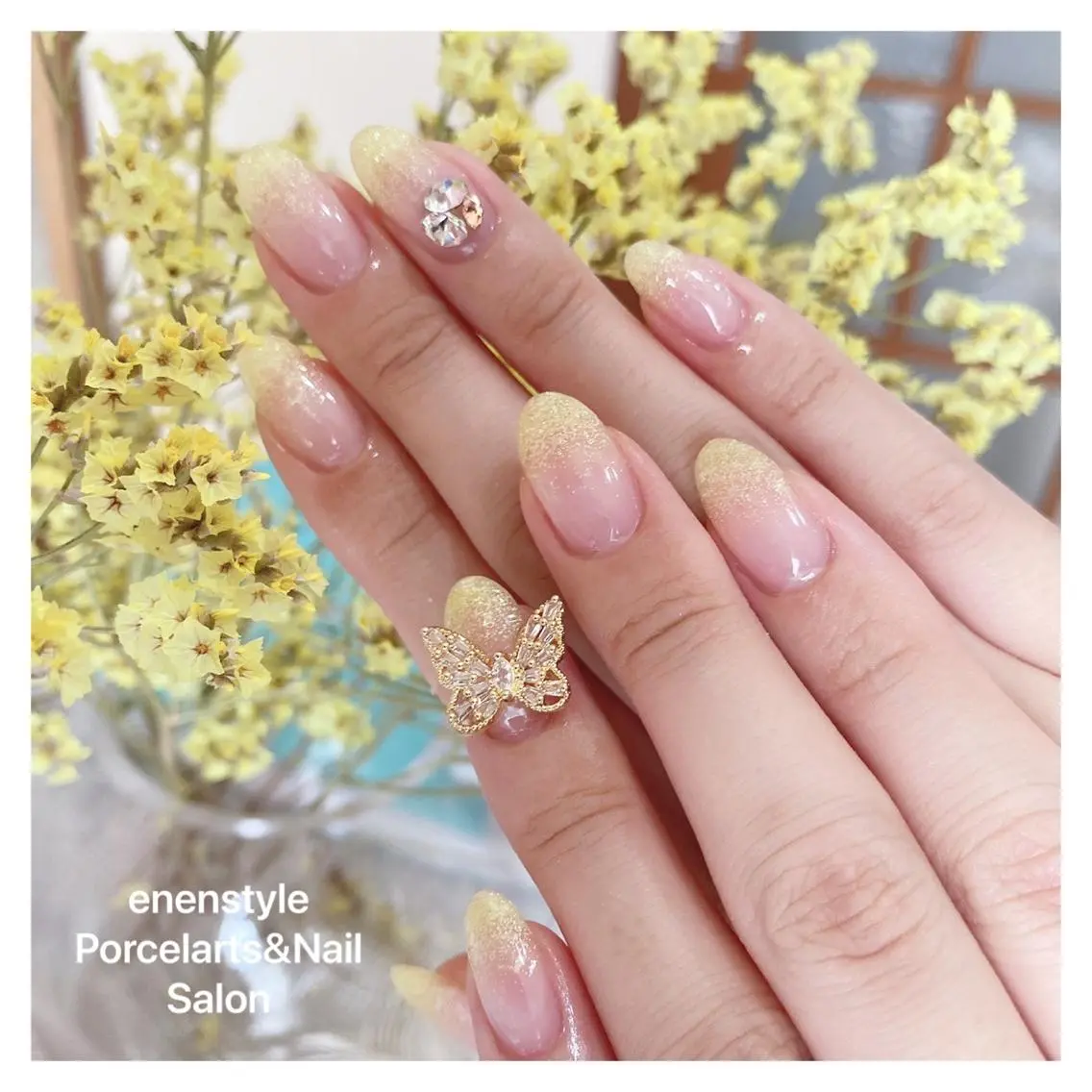 ミディアム ネイル 🐾enen style 🐾のネイルデザイン