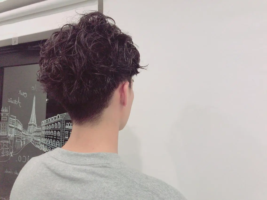 ショート カラー パーマ メンズ カット パーマ ちこ .のヘアスタイル