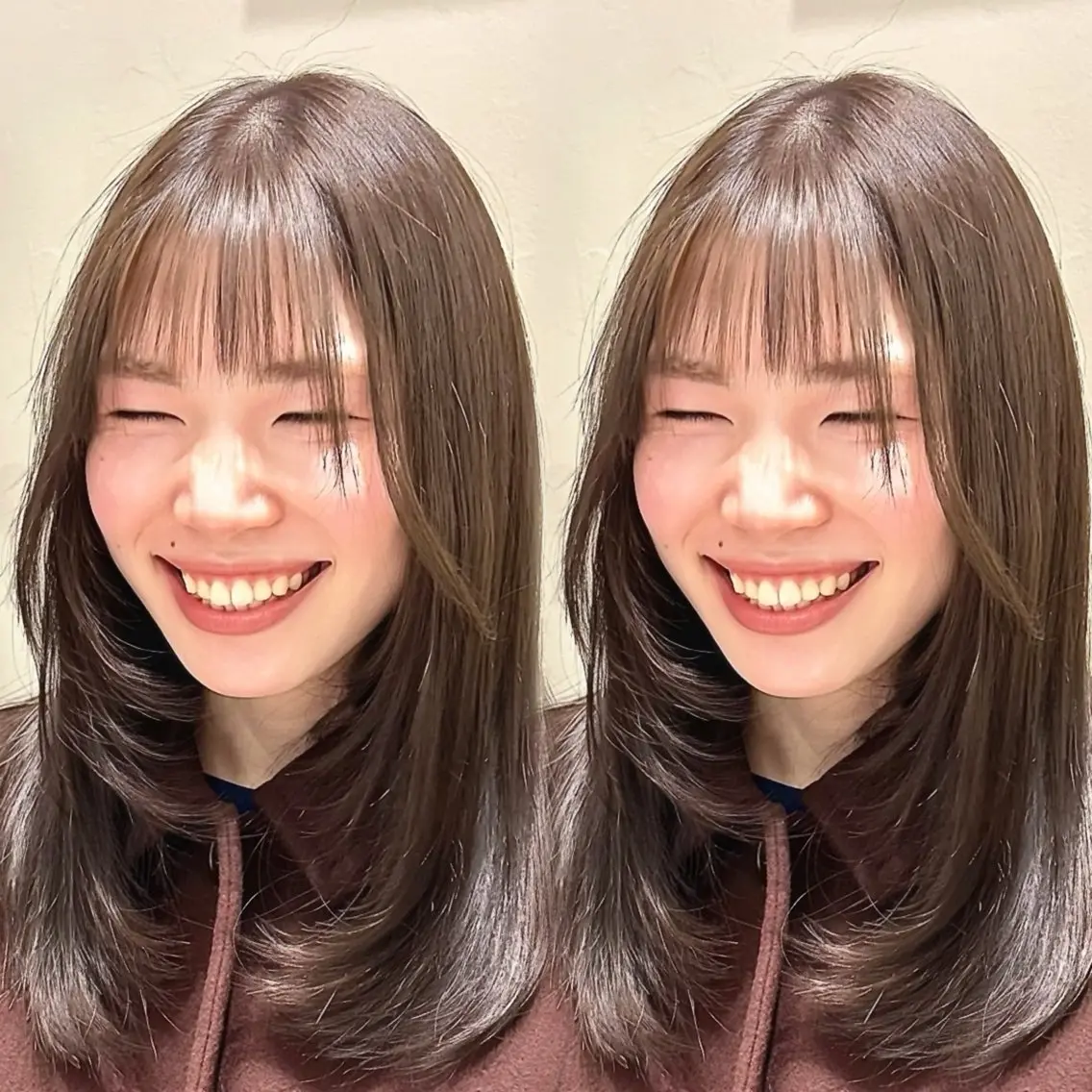 《2回目以降の方》透明感ワンカラー💎赤みを抑えた柔らかい色味に🫧イルミナカラーで叶えるツヤ⋆*の写真