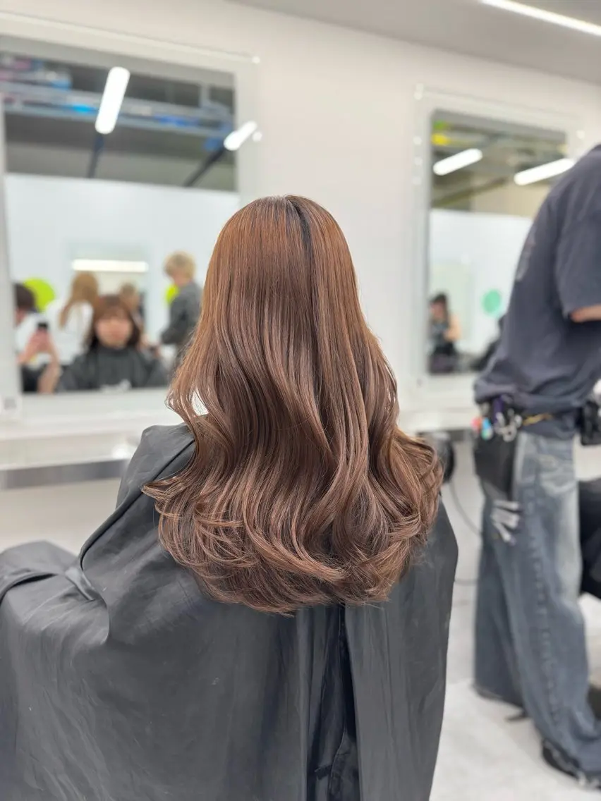 ロング カラー カット ヘアカラー トリートメント 韓国トレンドカット カラー🤍しゅうじのヘアスタイル