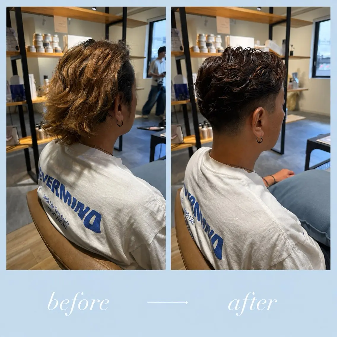 カラー メンズ カット ヘアカラー フジイイブキ 髪質改善カラーのヘアスタイル