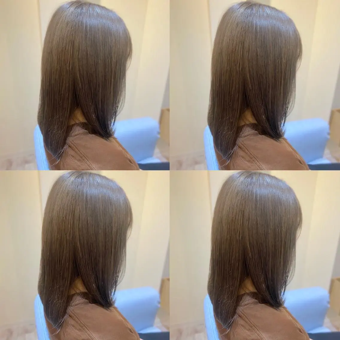 ミディアム カラー 金島 青のヘアスタイル