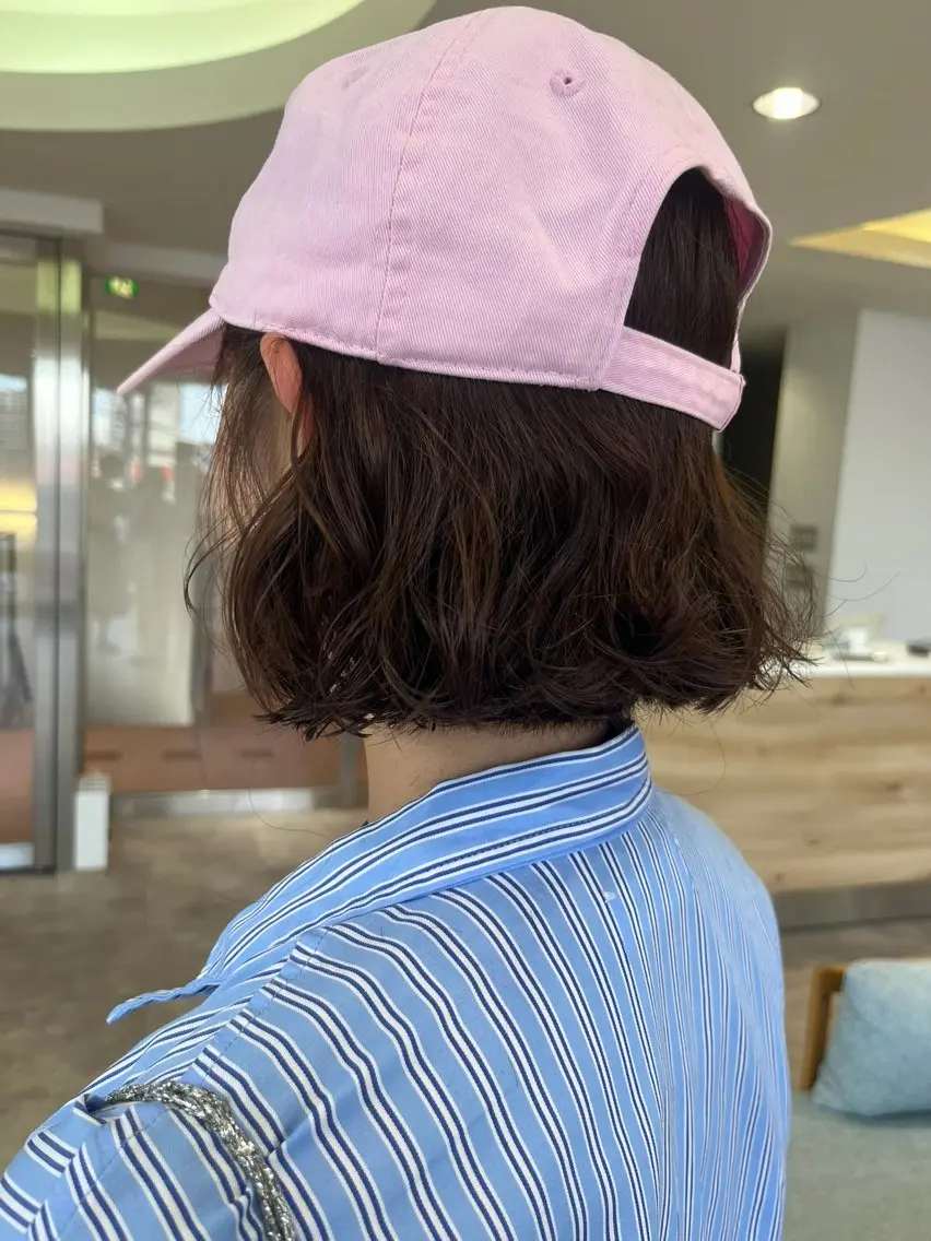 ショート パーマ ボブ ニュアンスパーマ cana 札幌レイヤースタイルのヘアスタイル