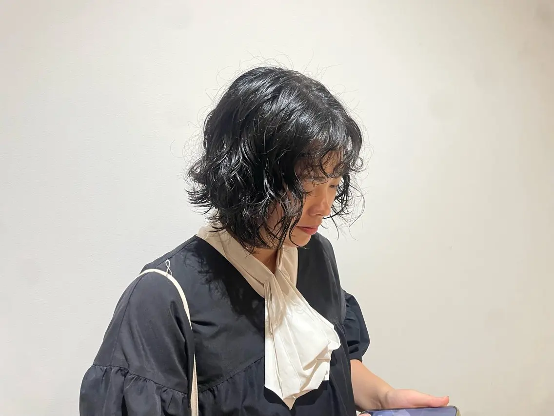 カット パーマ 北山 夢菜のヘアスタイル
