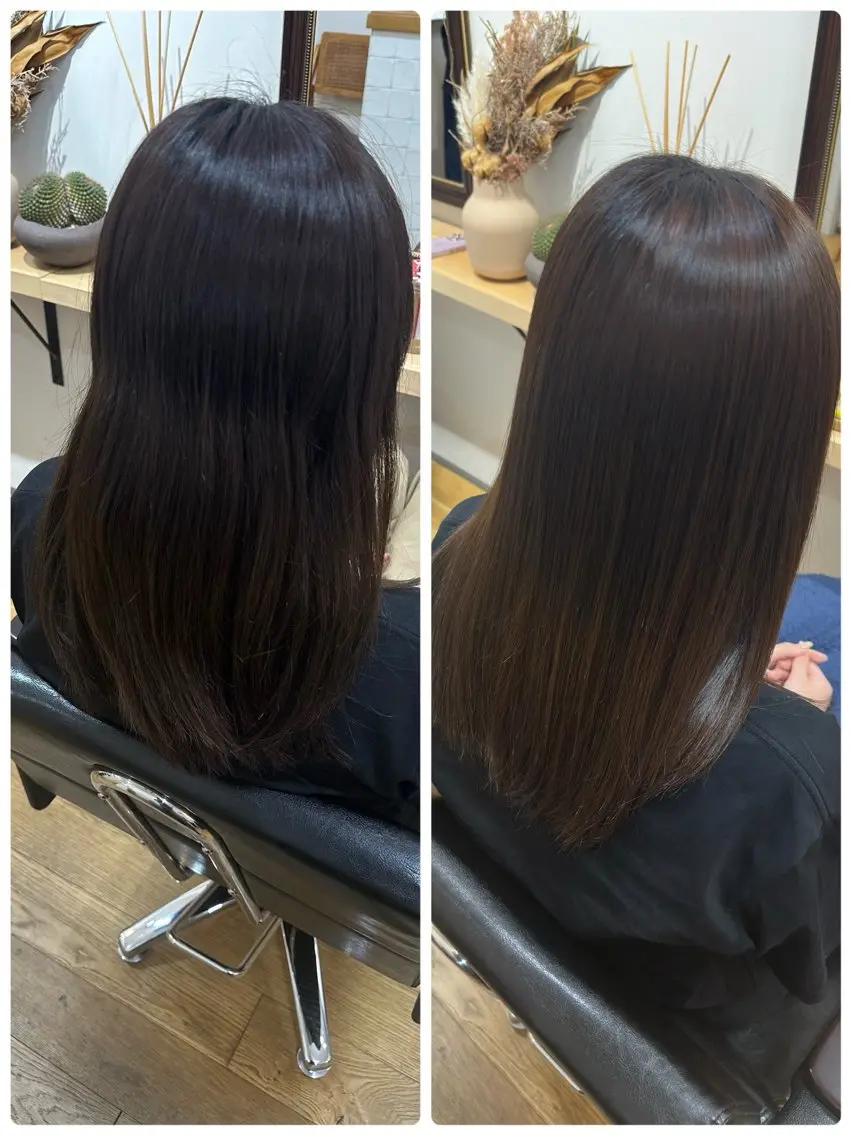 セミロング 縮毛矯正 【銀座】✨髪質改善✨ 鈴木龍太のヘアスタイル