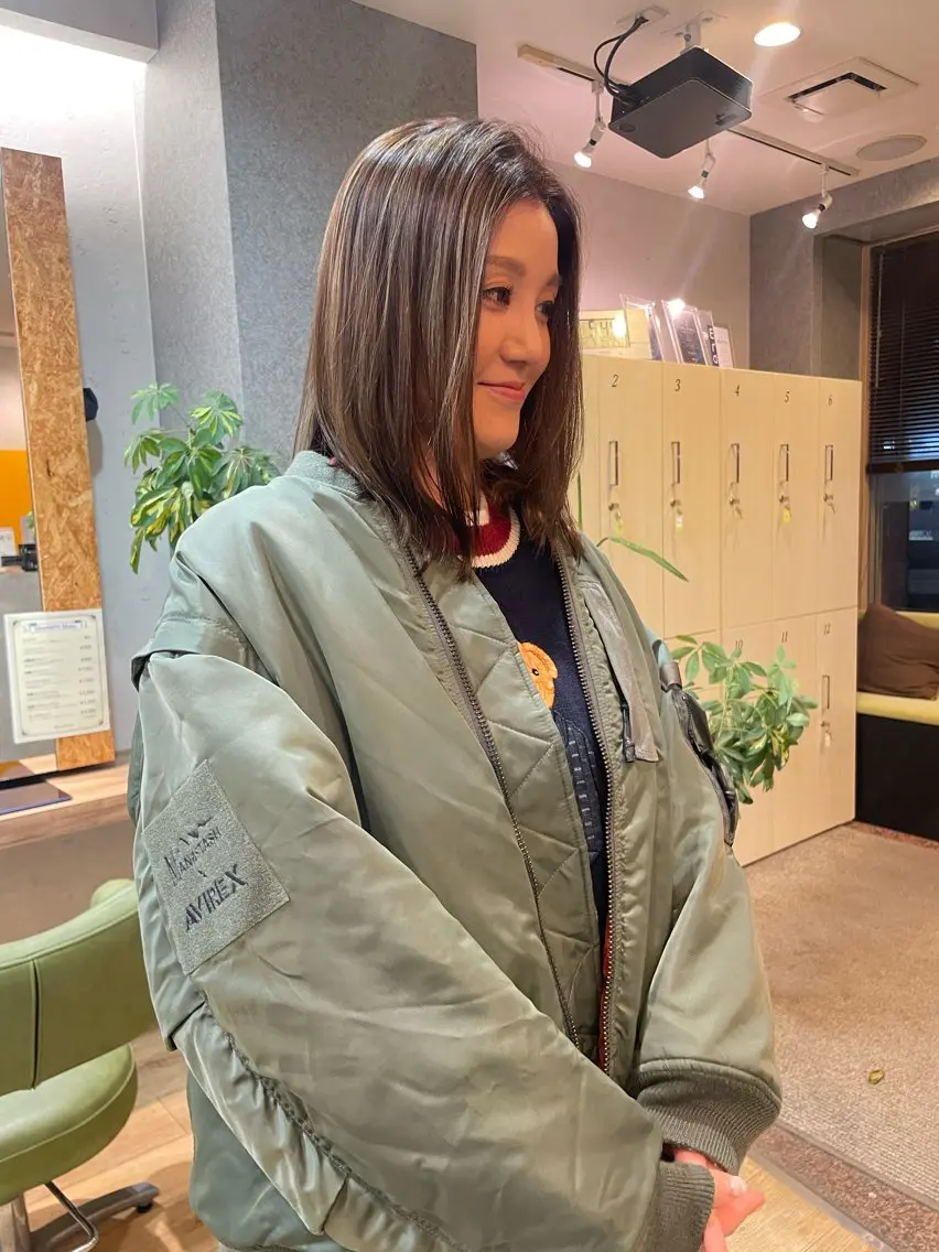 ミディアム カラー トリートメント ヘアカラー ヘッドスパ 髪質改善/Bloss om🌷高橋沙衣のヘアスタイル