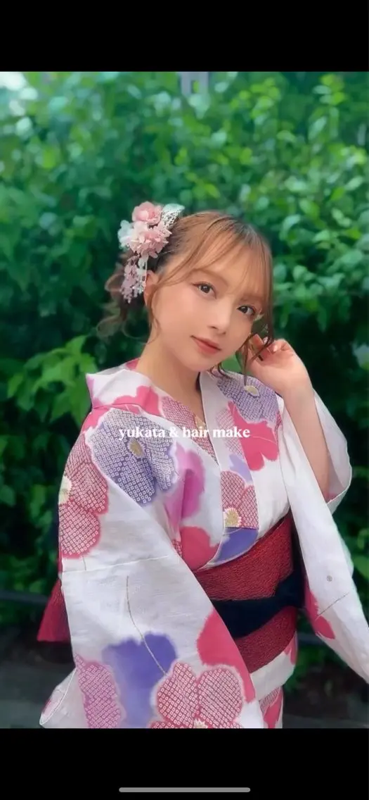 ヘアセット🎀 + 浴衣着付け👘の写真