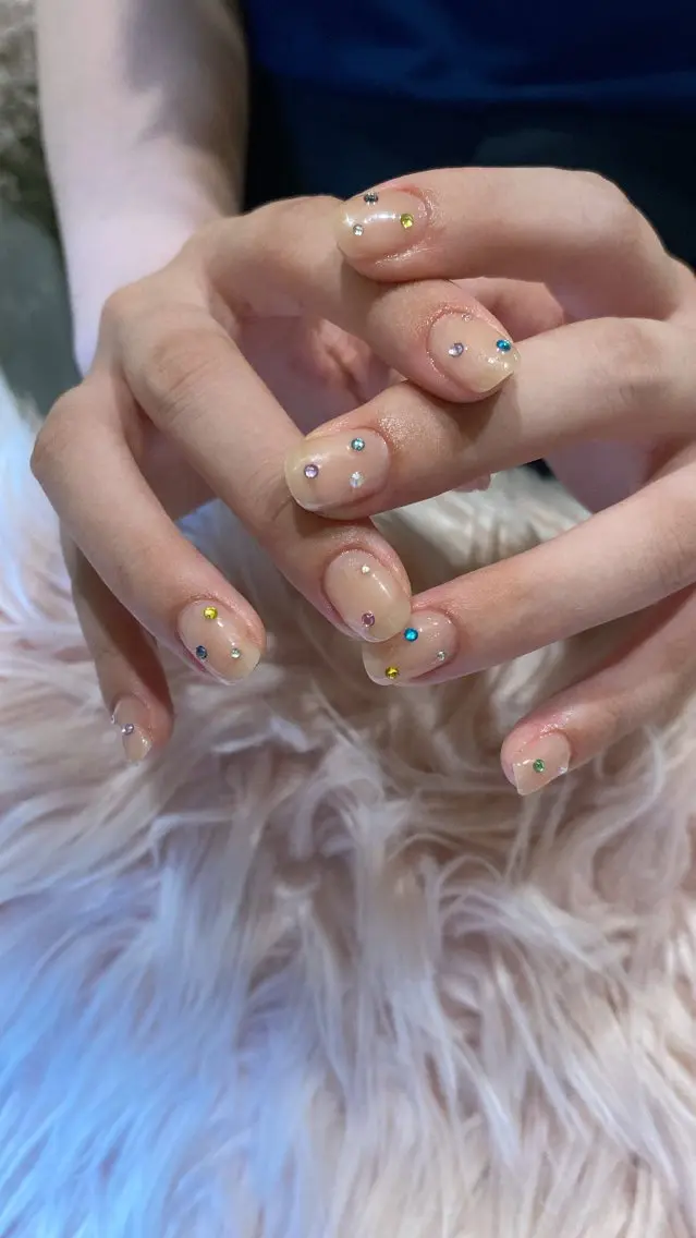 ネイル ハンドネイル crystal ⭐︎ colorのネイルデザイン