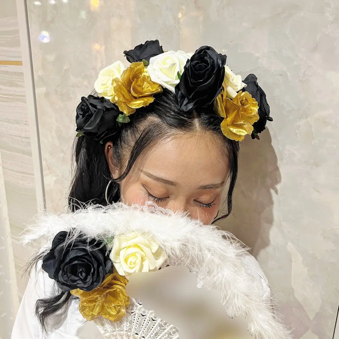 ロング ヘアアレンジ 髪飾り 🤍あみ🤍暗髪オリ ーブ特化🌿髪質改善のヘアスタイル