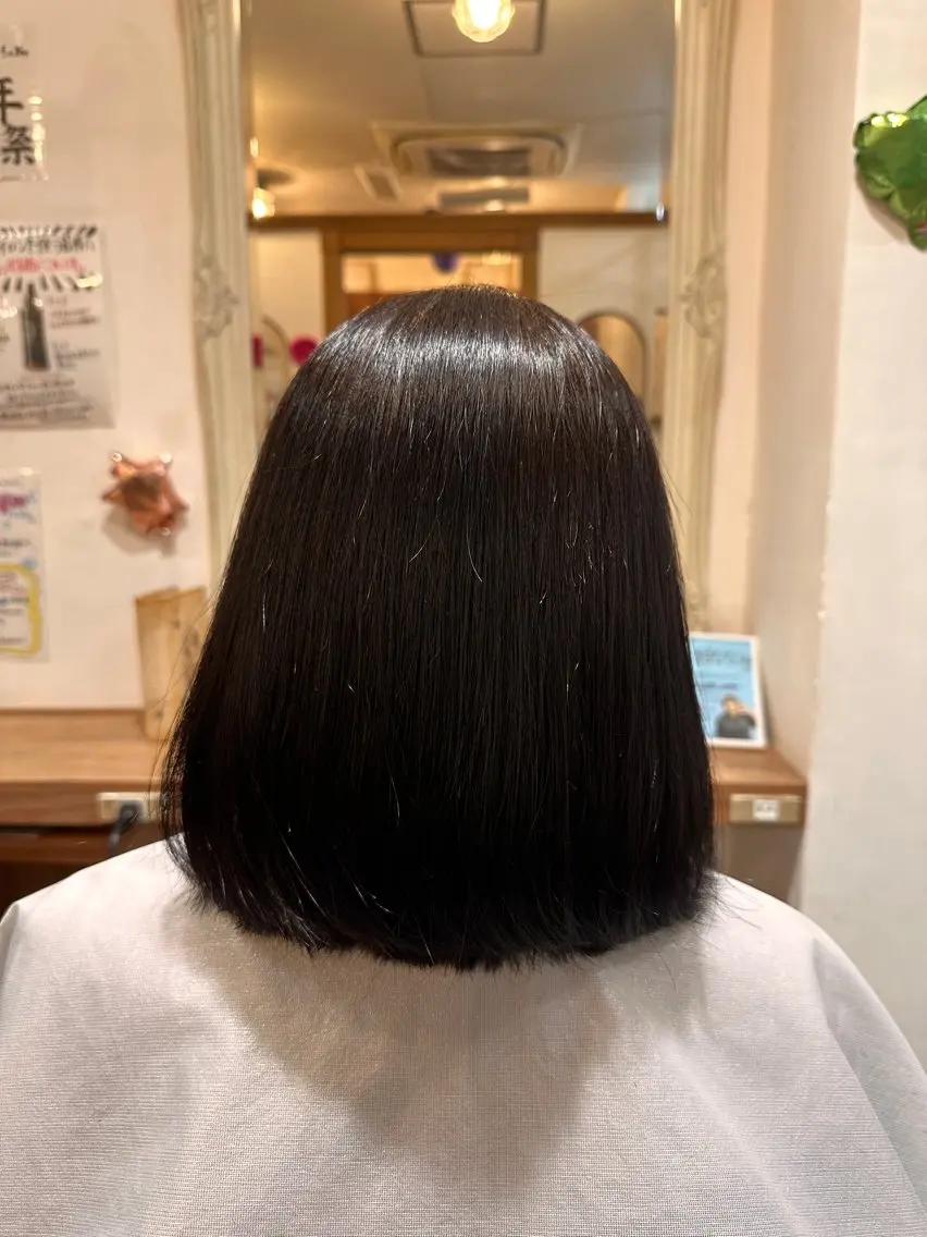 ミディアム ミディアムパーマ エハラ リョウスケのヘアスタイル