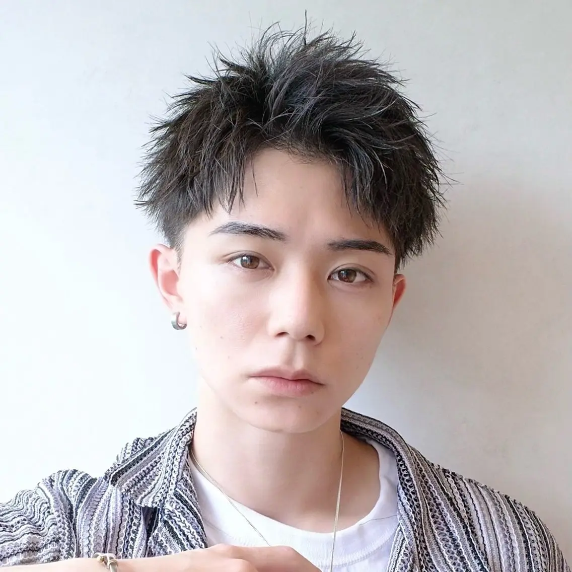 メンズ アップバング kanon本厚木 シースルーマッシュのヘアスタイル