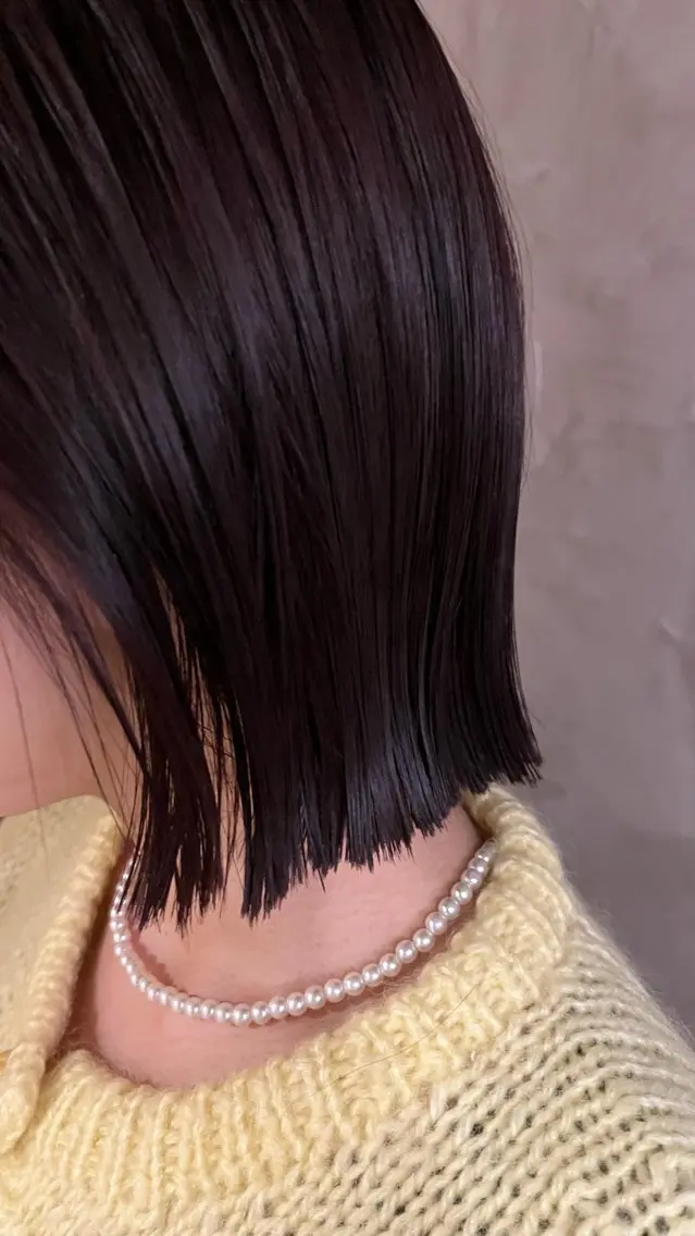 ミディアム カラー くるみ🩰/ボブ レイヤー/暖色カラーのヘアスタイル
