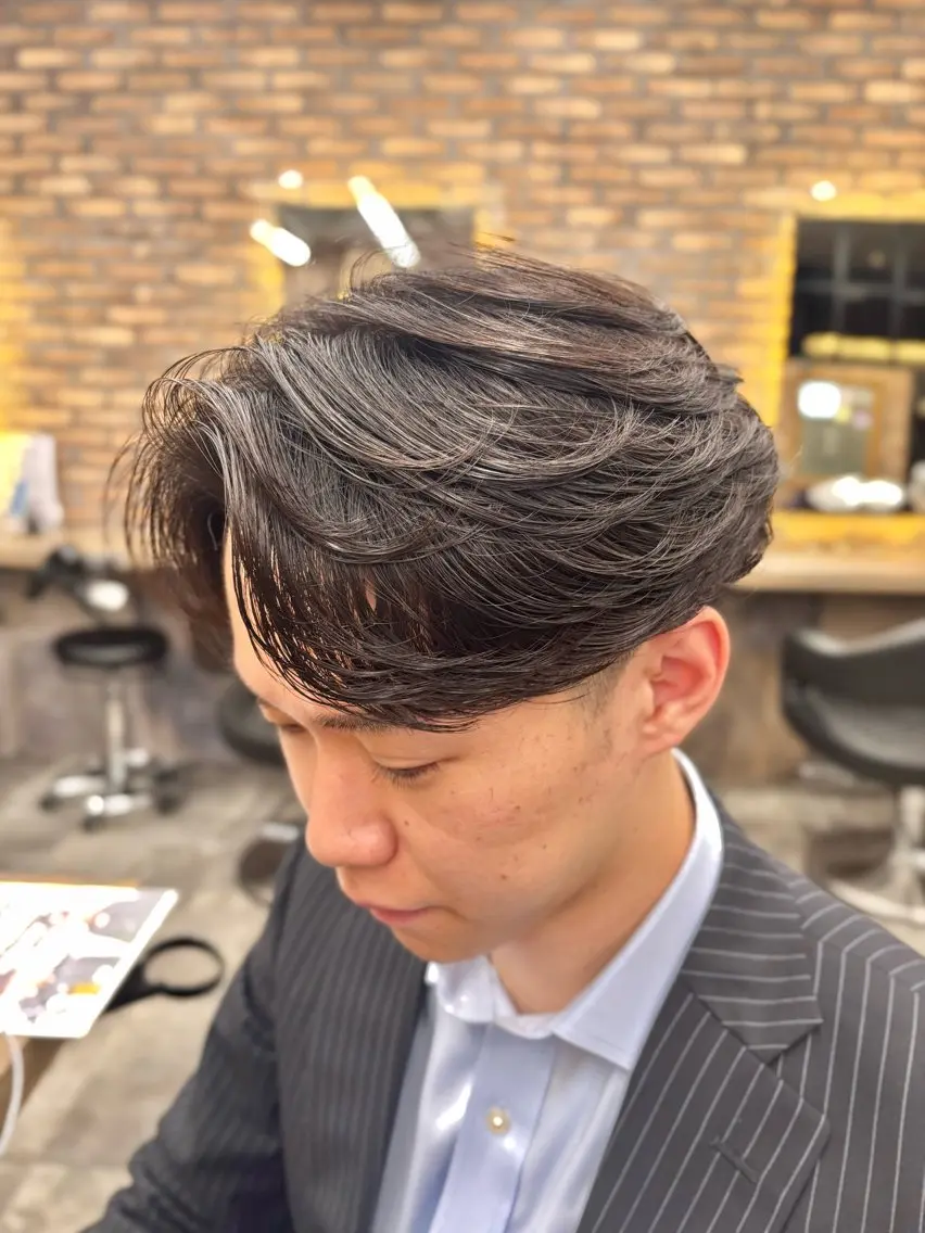 メンズ カット パーマ 🪽直毛男子の救世主 🪽フェザーパーマのヘアスタイル