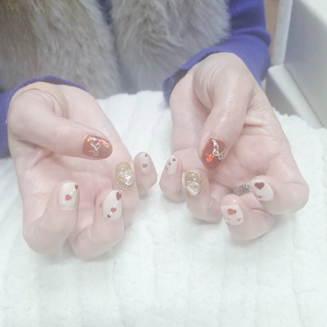ネイル ハート 藤井 みなこのネイルデザイン