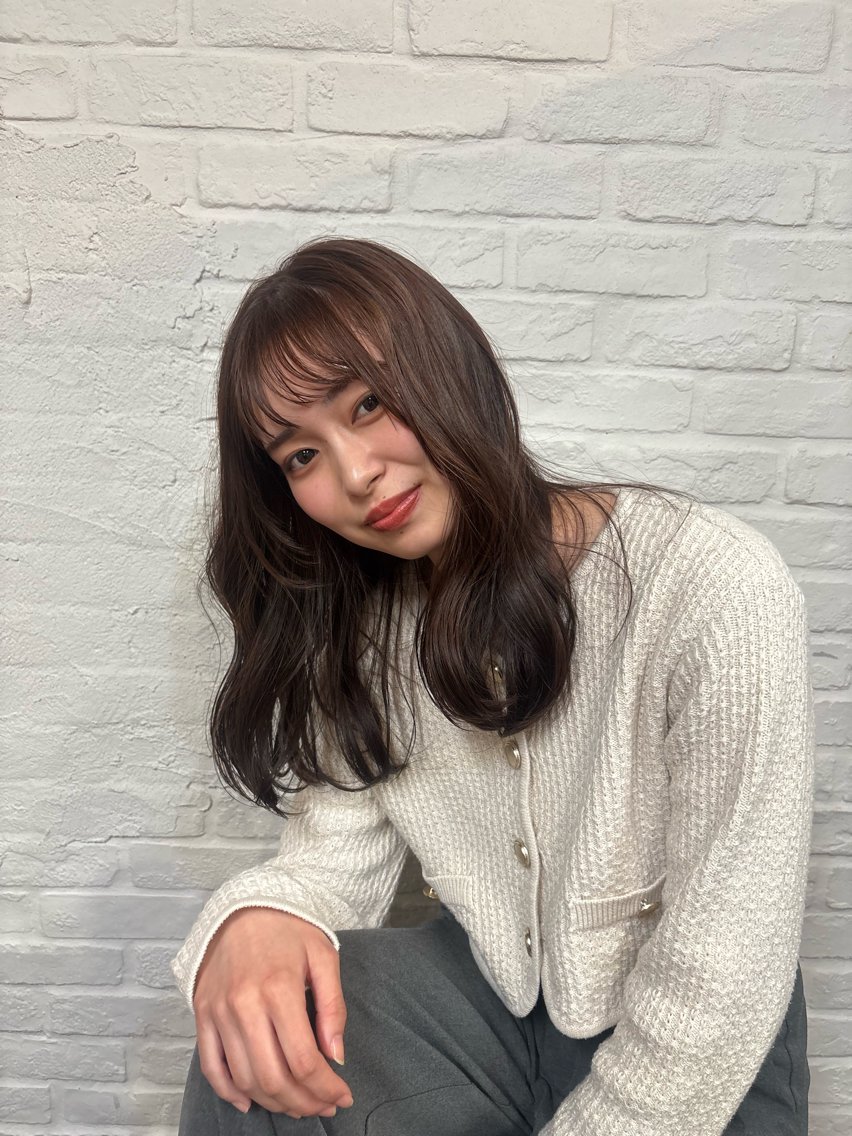 セミロング 🌼KANAレイヤー 縮毛矯正/髪質改善のヘアスタイル