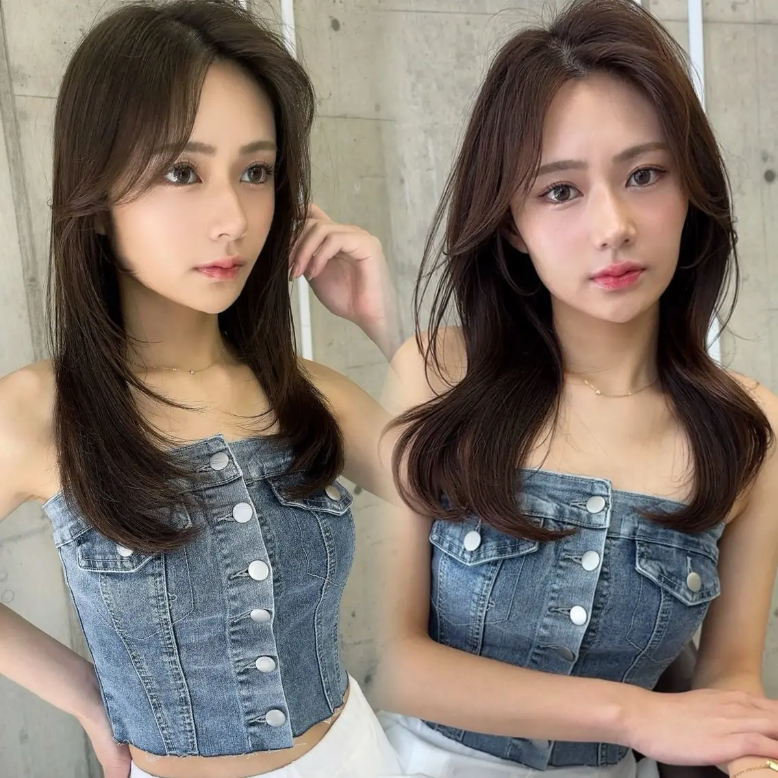 ロング カット ヘアカラー 美髪矯正×レイヤー 松田空優哉のヘアスタイル