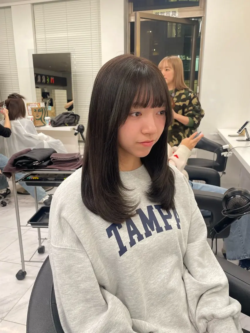 カラー ヘアアレンジ 🖤艶髪／髪質改善 横浜美容室／ゆりのヘアスタイル