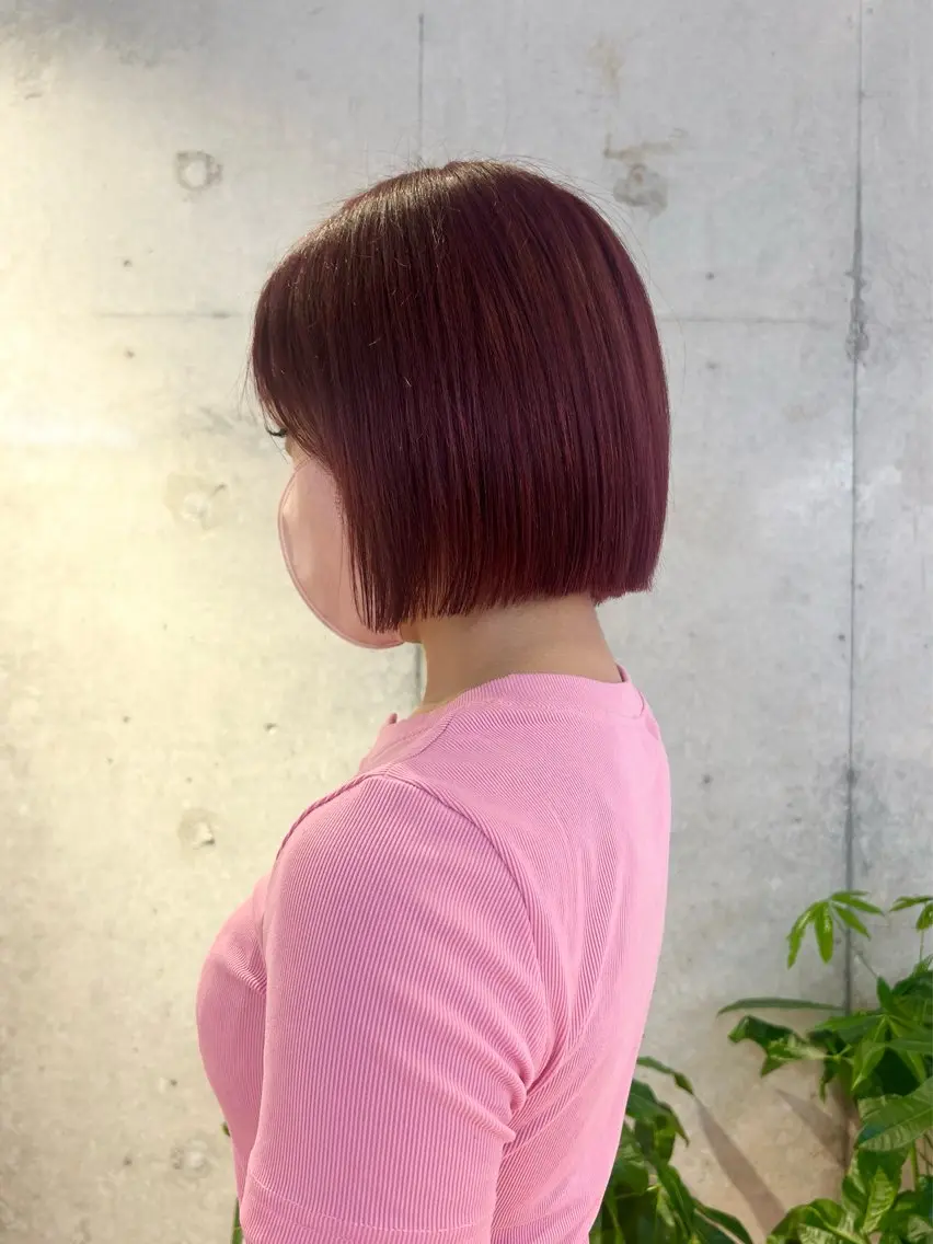 ショート カラー ボルドーカラー 垢抜けヘア🐈🤍 mioのヘアスタイル