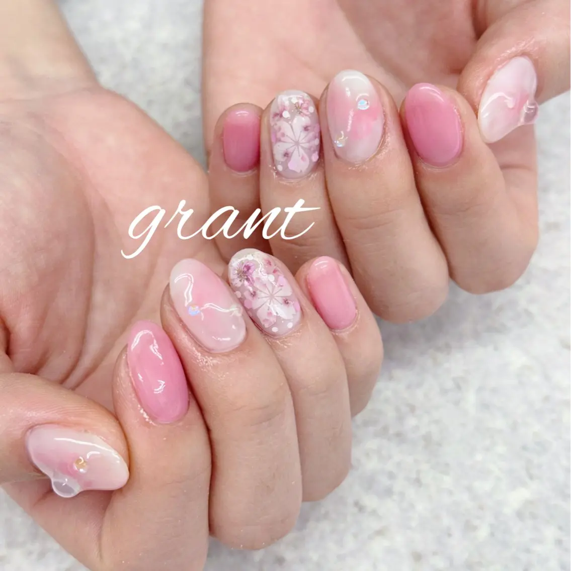 ネイル ニュアンスネイル 冬ネイル nailsalon grantのネイルデザイン