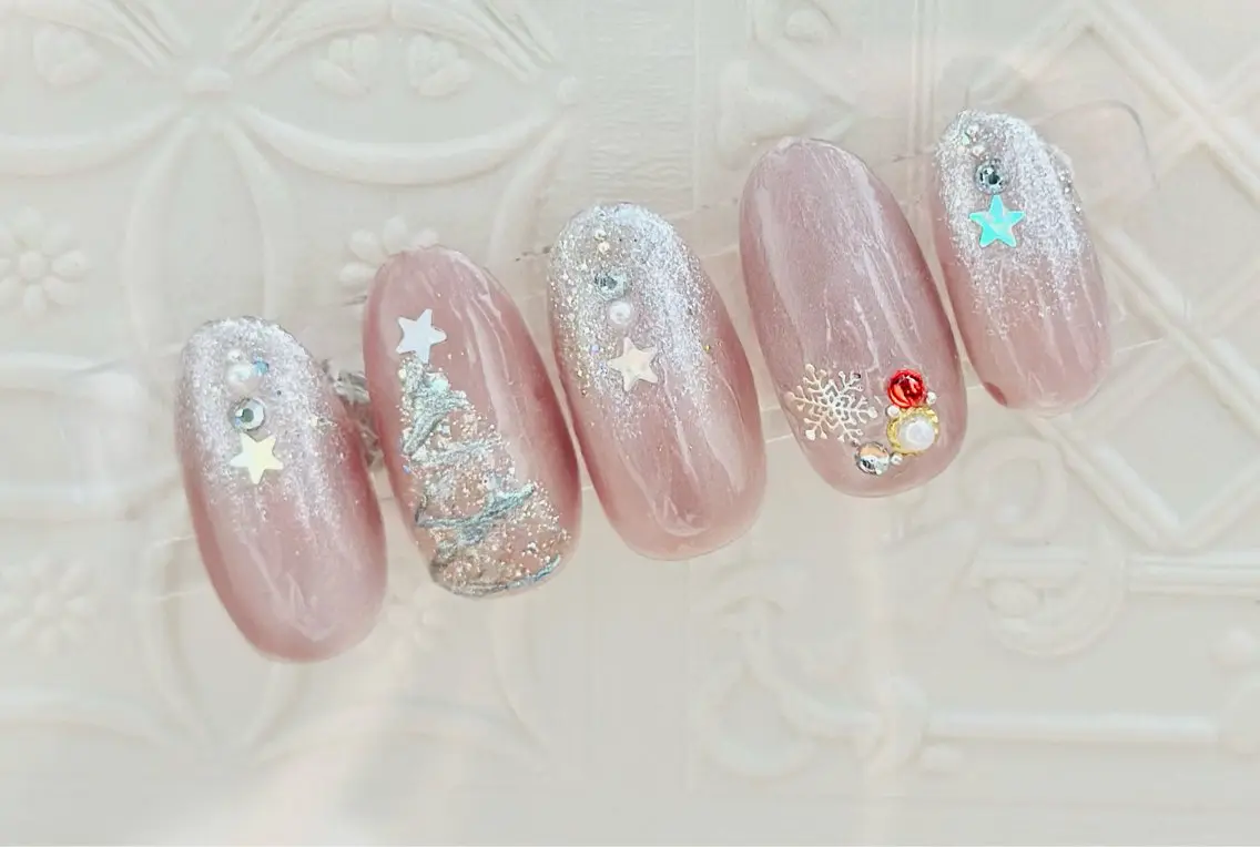 ネイル 冬ネイル クリスマス nailsalon oluoluのネイルデザイン