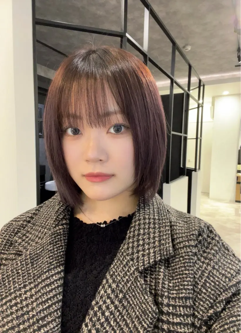 ショート カラー ボブ 黒阪 なみのヘアスタイル