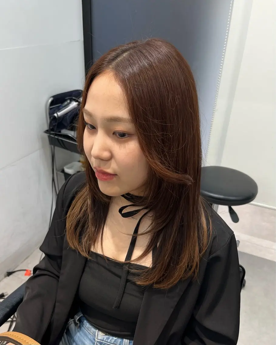 セミロング レイヤーカット カット トリートメント 𓍯韓国style/ 髪質改善𓍯中村和希のヘアスタイル