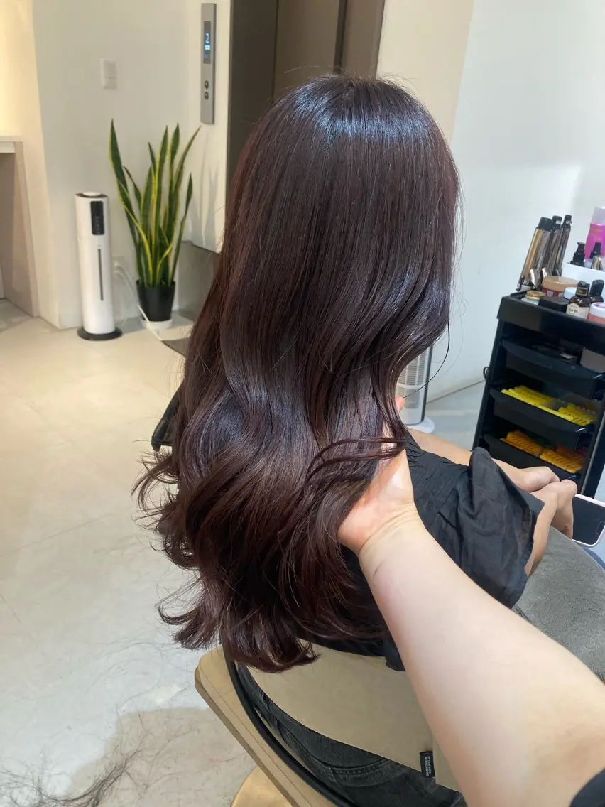 セミロング カット ヘアカラー トリートメント ✨色持ちの良い艶 カラー✨蟹江真世のヘアスタイル