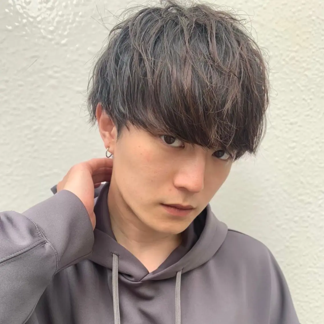 メンズ マッシュ カット ハイトーン🦄ネイル 💞のぶちのネイルデザイン