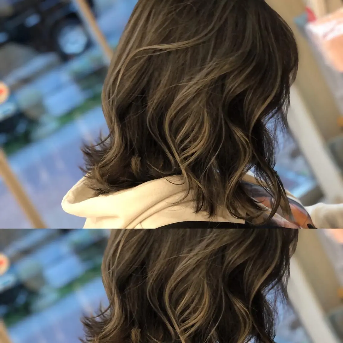 ミディアム カット ヘアカラー トリートメント Y Uのヘアスタイル